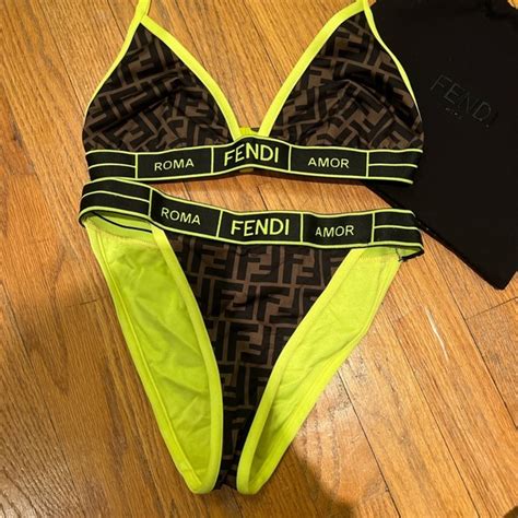 fendi swimsuit roma|Fendi bikini orange.